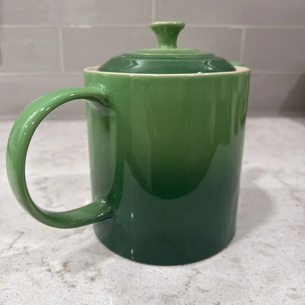 Le Creuset Medium Grand Teapot 1.3L 1.4QT BAMBOO Green Stoneware Glazed NEW